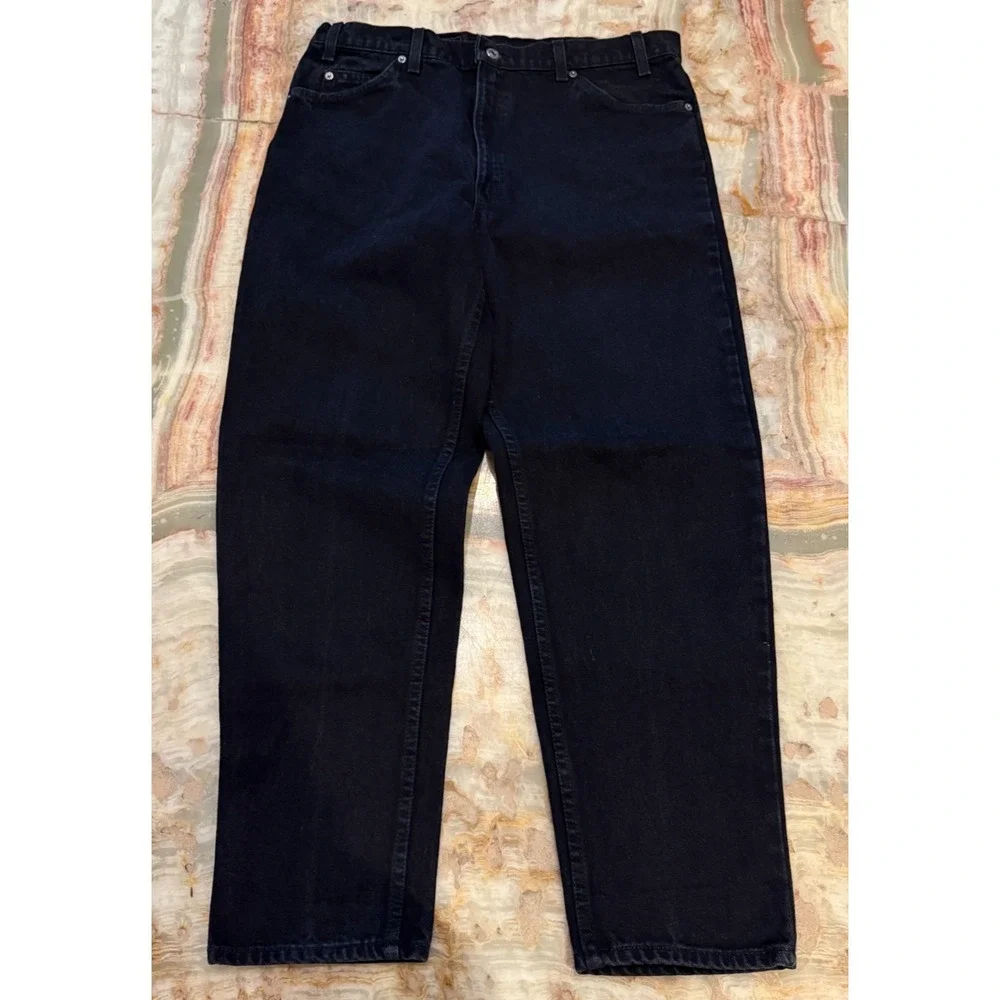 Levi's 550 Mens Tapered‎ Leg Denim Jeans Black Relaxed Fit USA Made 36X30